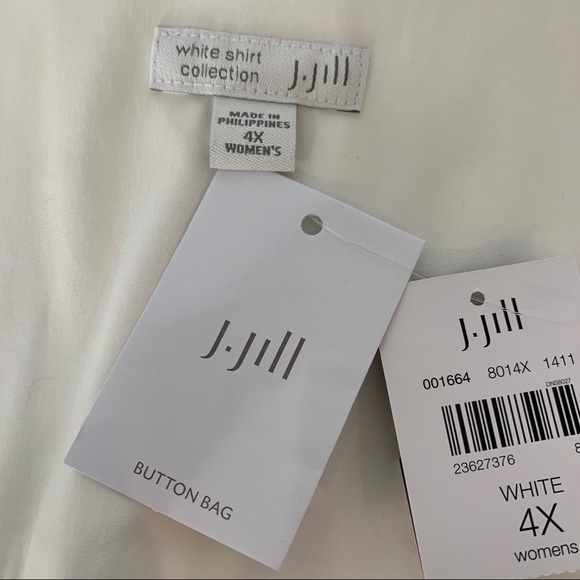 J. Jill White Button Up Shirt Collection Stretch Top Professional Cotton Preppy - Picture 3 of 12